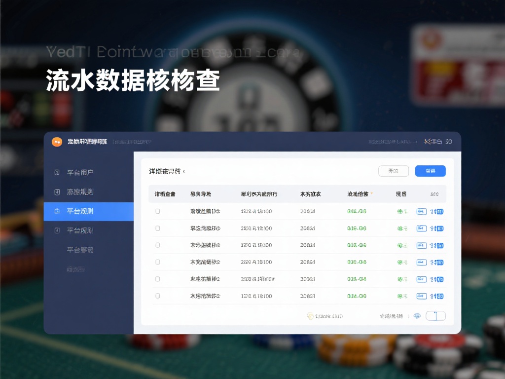 流水数据核对：平台会对用户账户内的流水记录进行详细